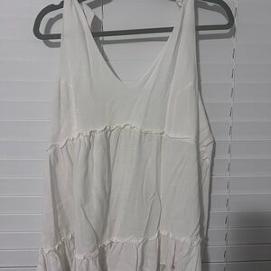 Entro White Sleeveless Top